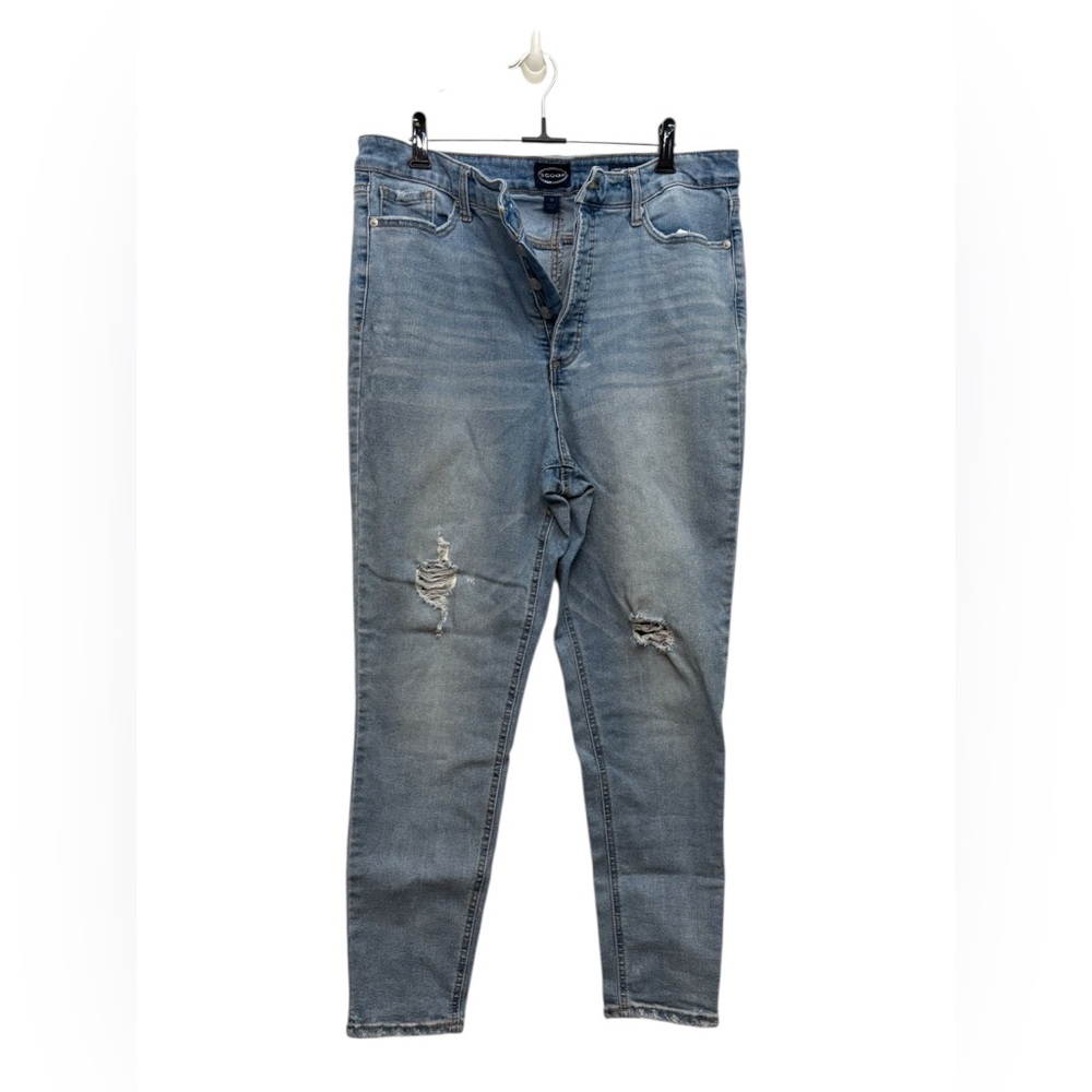 Scoop NYC Women's Skinny Jeans - Light Blue & distressed sz 14